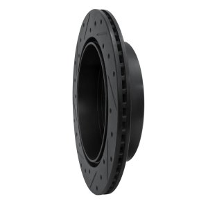 Ford Edge Brake Rotor (1) - Rear Right - R1 Concepts - Drilled & Slotted - Black - `07-`12